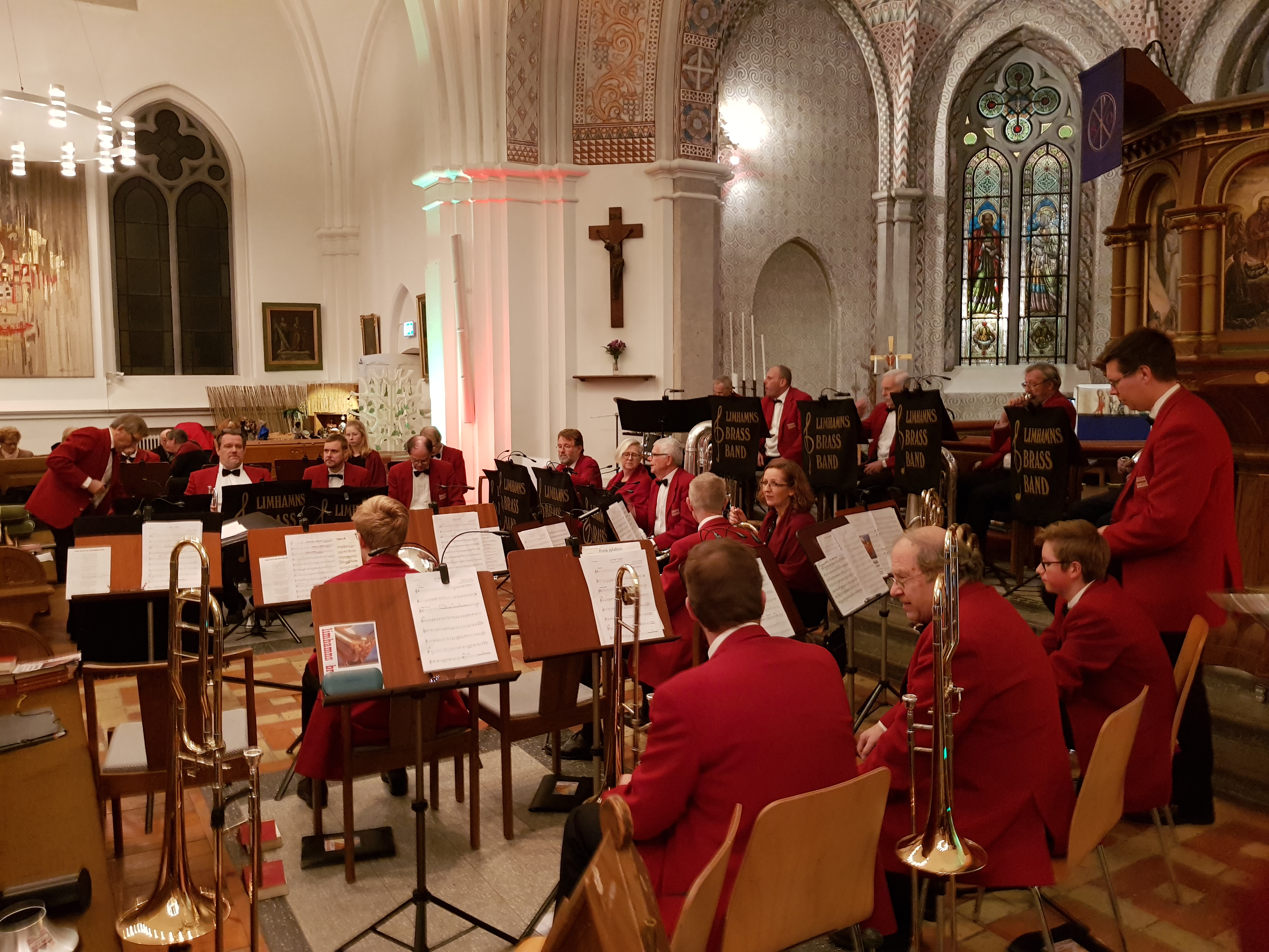 Brassbandet inför julkonserten 2018